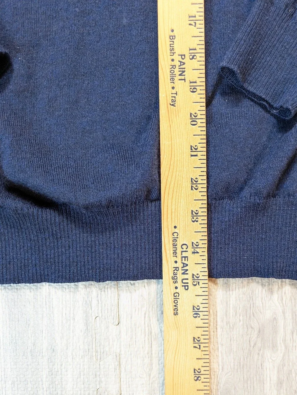 Jack Stone Thomas Dean Extra Fine Merino Wool V-neck Sweater Preppy Casual L